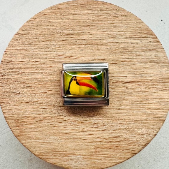 Toucan Italian Charm Bracelet Link - Picture 1 of 1